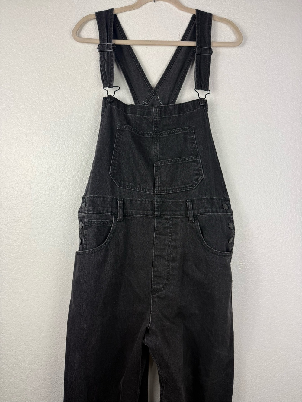 Free people We The Free Ziggy Denim Overall in Mineral Black size L - Picture 8 of 13